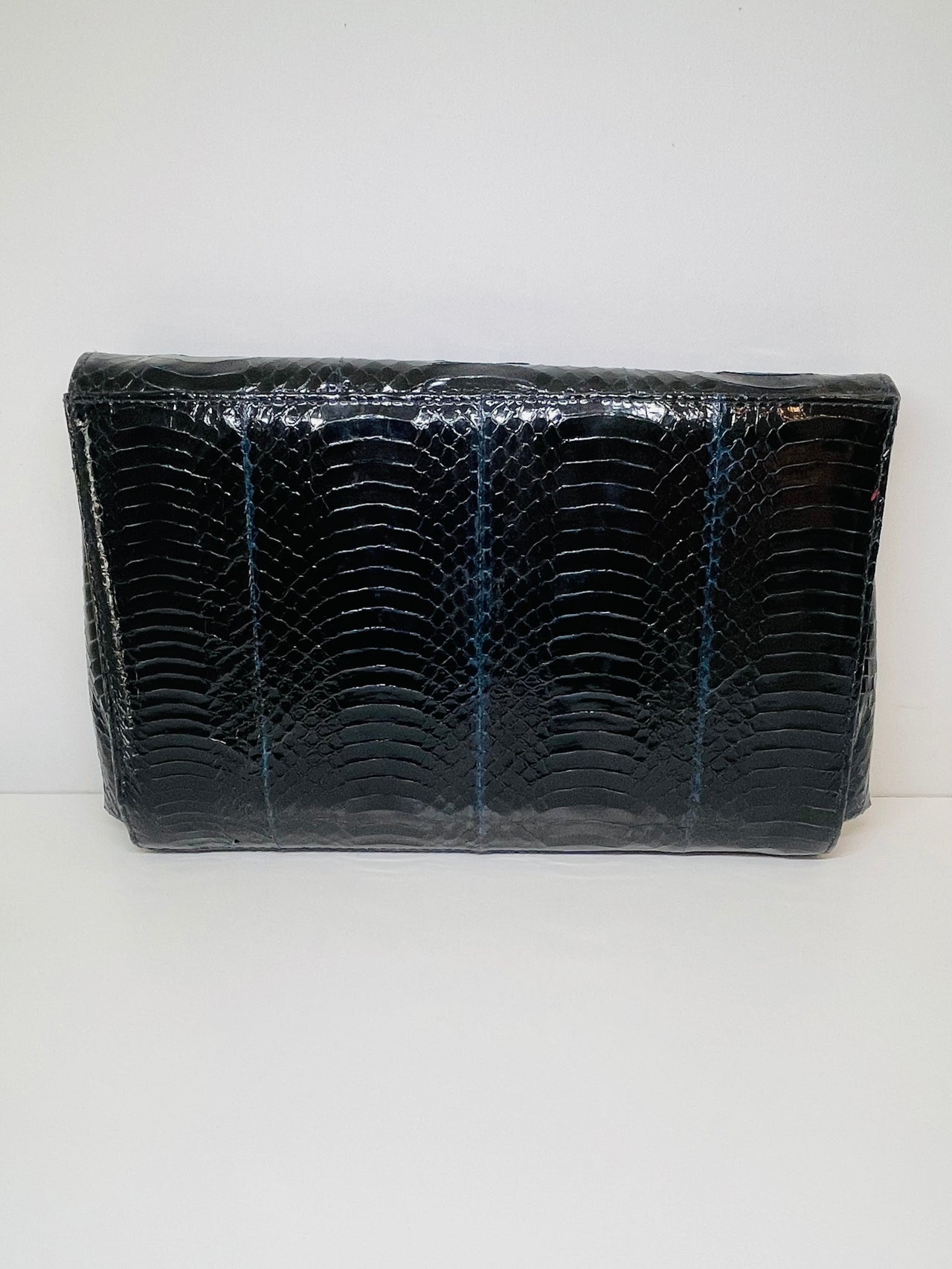 Black and Blue Snakeskin Purse from Sutton Plaza Devil's Details 