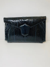 Thumbnail for Black and Blue Snakeskin Purse from Sutton Plaza Devil's Details 