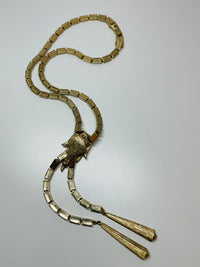 Thumbnail for Gold Bar Leaf Bolo Necklace Devil's Details 