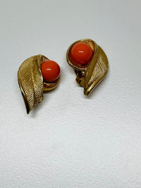 Thumbnail for Gold Coral Stone Leaf Clip Ons Devil's Details 