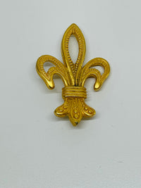 Thumbnail for Gold Fleur De Lis Brooch Devil's Details 