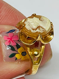 Thumbnail for Inayah- 10K Gold Filled Cameo Ring Devil's Details 