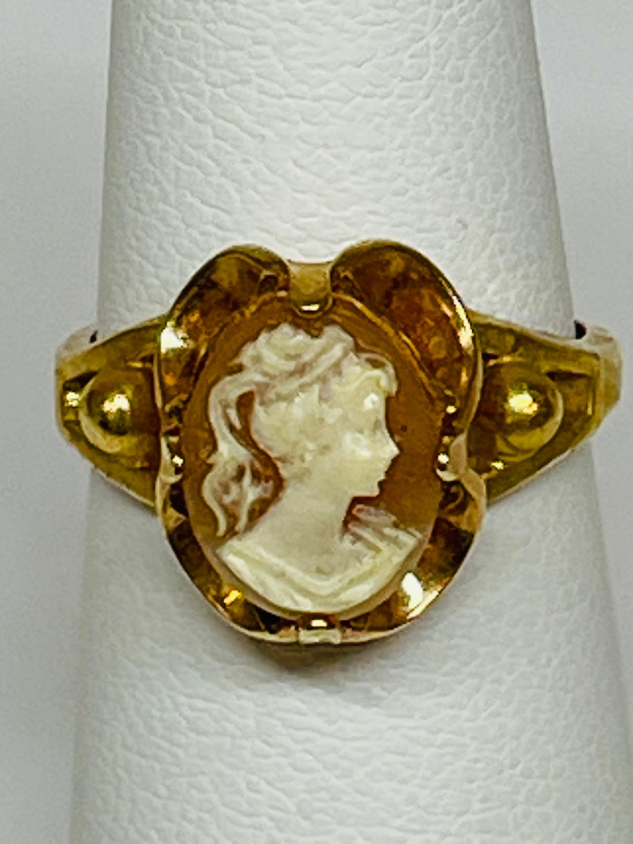 Inayah- 10K Gold Filled Cameo Ring Devil's Details 