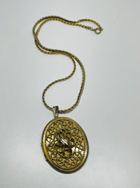 Thumbnail for Large Gold Oval Locket Devil's Details 