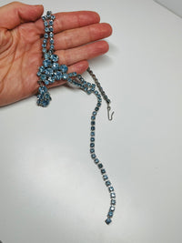 Thumbnail for Light Blue Rhinestone Necklace and Earrings set Devil's Details 