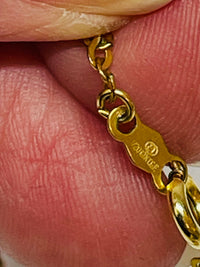 Thumbnail for Locket with Enamel Flower and Gold Filled Chain Devil's Details 