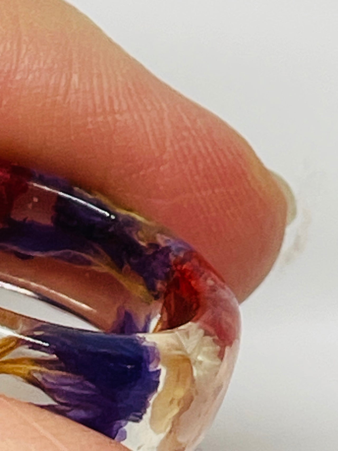 Purple, Red, and Yellow Floral Ring Devil's Details 