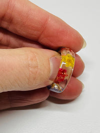 Thumbnail for Purple, Red, and Yellow Floral Ring Devil's Details 