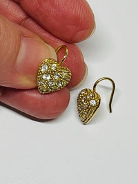 Thumbnail for Roman Gold and Rhinestone Heart necklace and Earrings Set Devil's Details 