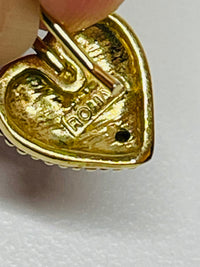 Thumbnail for Roman Gold and Rhinestone Heart necklace and Earrings Set Devil's Details 