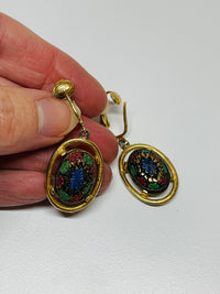 Thumbnail for Sara Coventry Mosaic Earrings Devil's Details 