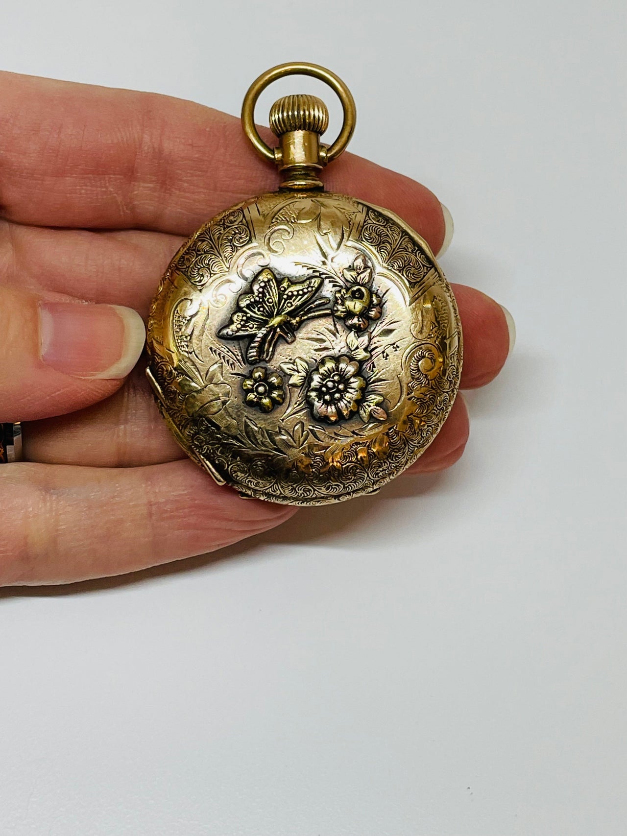 Waltham Gold Filled Pocket Watch Devil's Details 