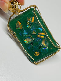 Thumbnail for Wire wrapped Green Pendant Devil's Details 