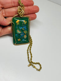 Thumbnail for Wire wrapped Green Pendant Devil's Details 