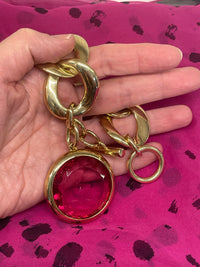 Thumbnail for Gold Chain Bracelet with Pink Stone (Barbie) Bloomers and Frocks 