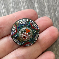 Thumbnail for Round Italian Micro Mosaic Floral Brooch Jewelry Bloomers and Frocks 