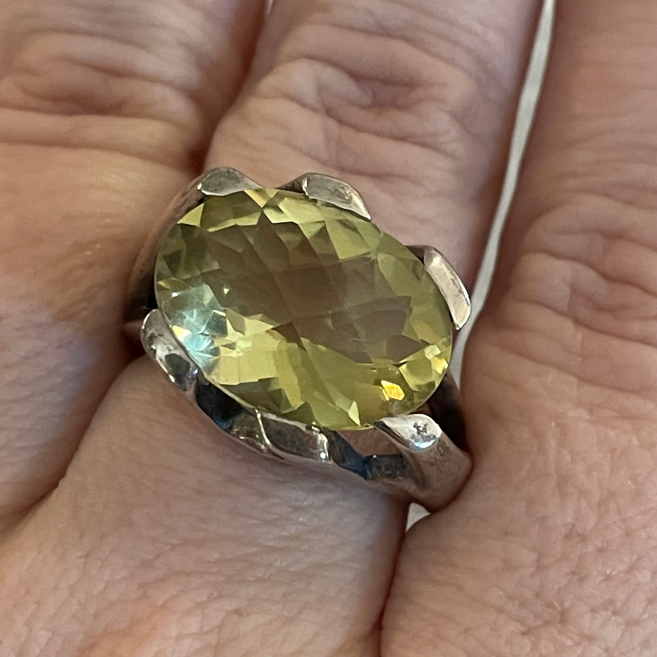 Sterling Silver and Lemon Quartz Ring Bloomers and Frocks 